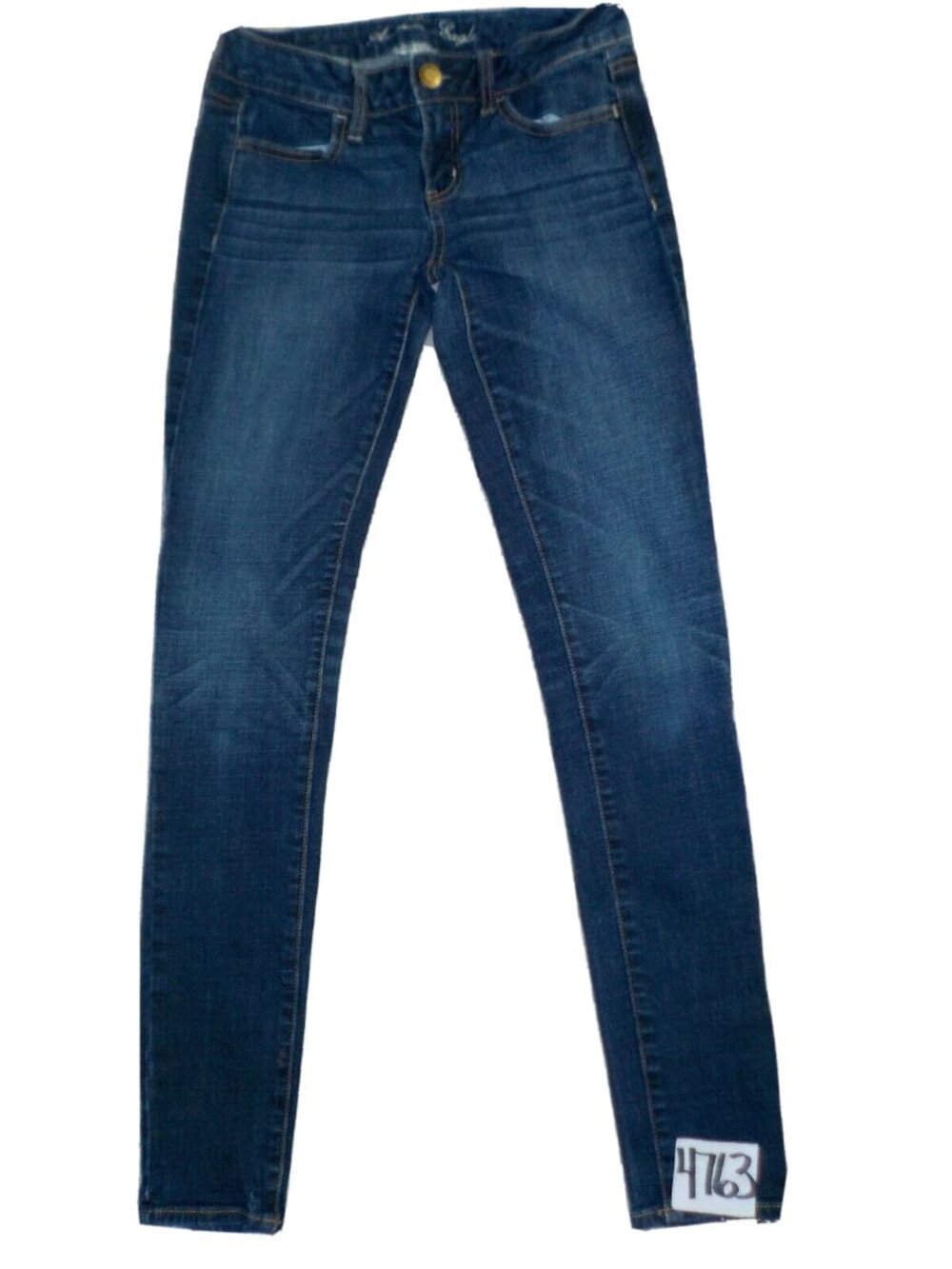 American Eagle Blue Denim Jeans Jeggings Super Stretch Womens Size 4L (26 x 31)